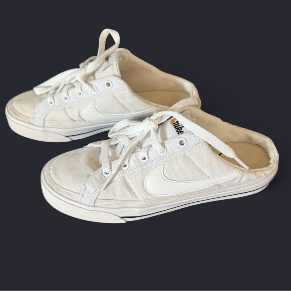 Nike White Canvas Slip-On Sneakers - Picture 2 of 5